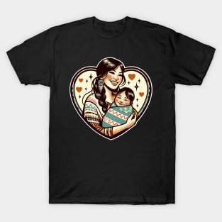 Vintage Motherhood Love Heart Symbol of Maternal Affection T-Shirt